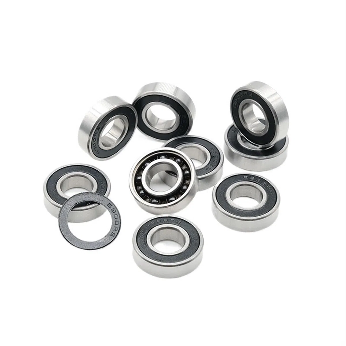 Rodamientos de Bolas, Rodamiento rígido de bolas 5 rodamientos de PC 6900 10 * 22 * ​​6 mm 440C Anillos de acero con rodamiento de bolas de cerámica Si3N4 6900RS S6900